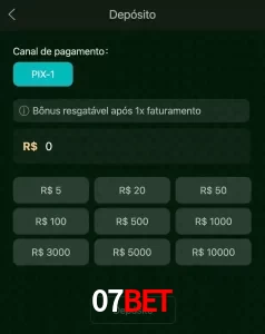 deposits 07BET